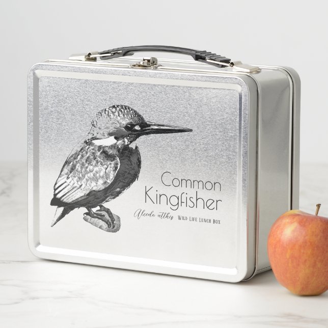 Common kingfisher metal lunch box (In Situ)