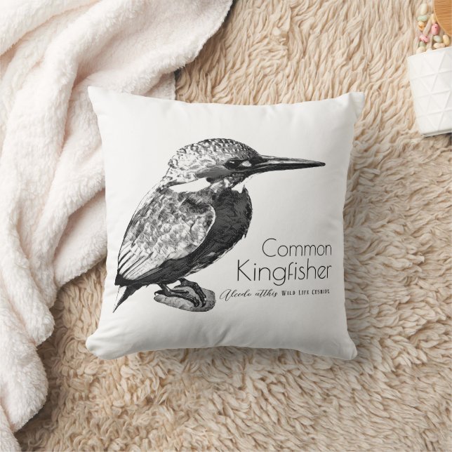 Common kingfisher throw pillow (Blanket)