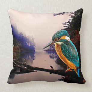 Common Kingfisher Throw Pillow