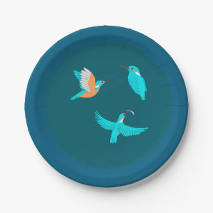 Common Kingfishers Paper Plate