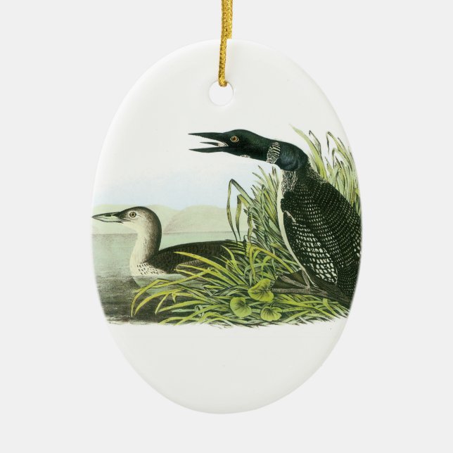 Common Loon by Audubon Ceramic Ornament (Front)