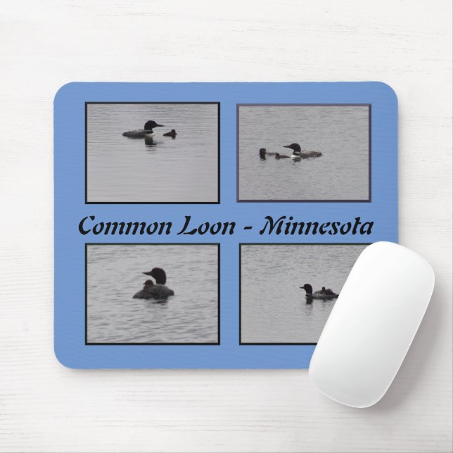 Common Loon Mouse Pad (With Mouse)