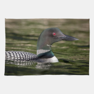 Common Loon on Jabe Pond Kitchen Towel