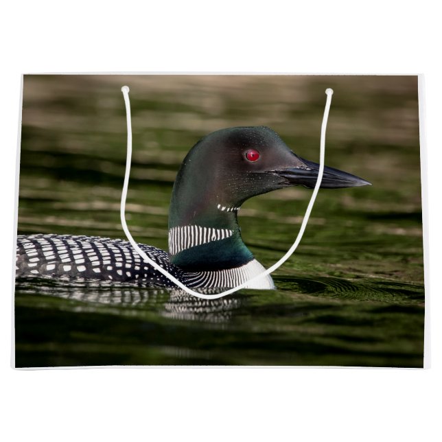 Common Loon on Jabe Pond Large Gift Bag (Front)
