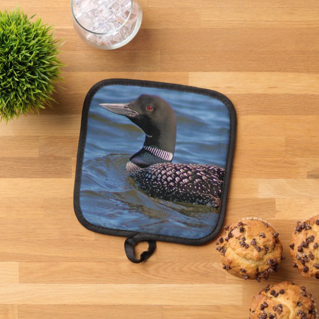 Common Loon Pot Holder (Top Down)