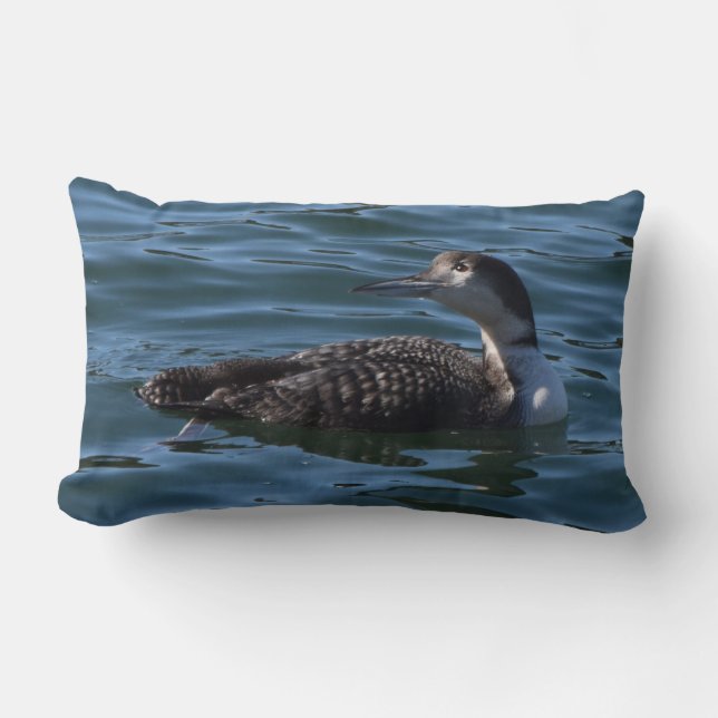 Common Loon Throw Pillow (Front)