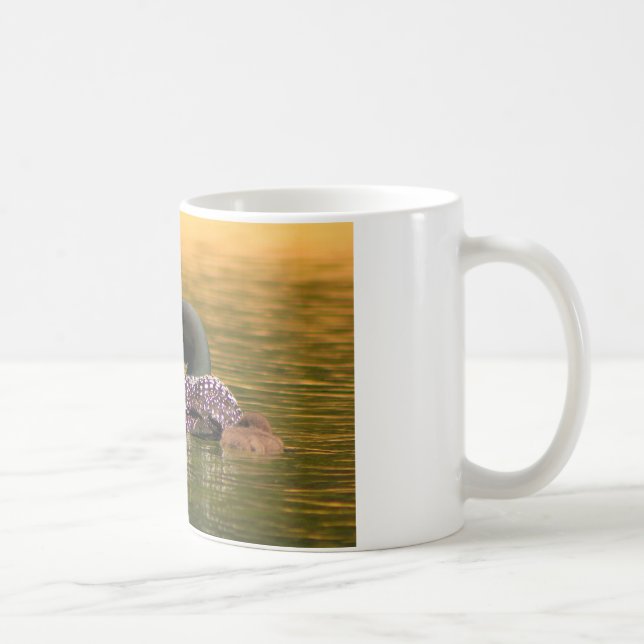 Common Loon with 2 Chicks Coffee Mug (Right)