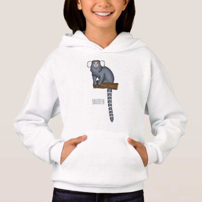 Common marmoset cartoon illustration (Front)