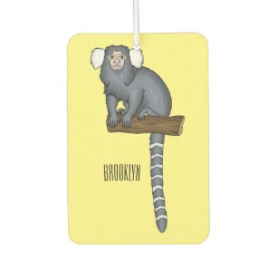 Common marmoset cartoon illustration air freshener