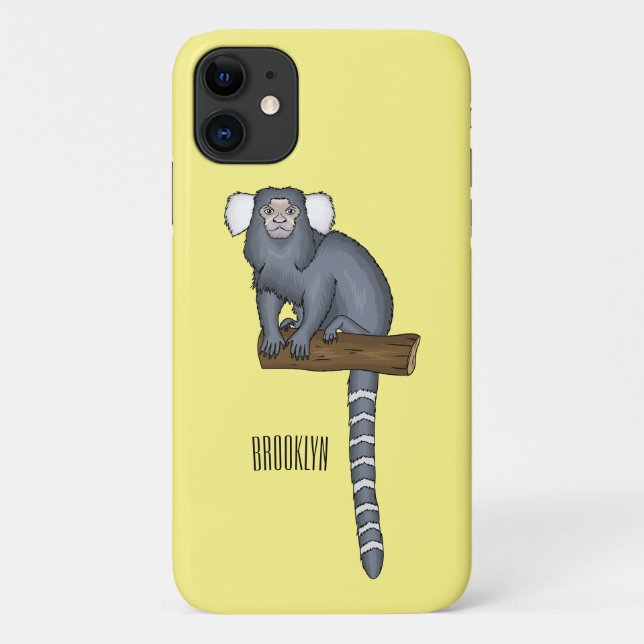 Common marmoset cartoon illustration Case-Mate iPhone case (Back)