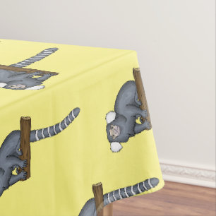 Common marmoset cartoon illustration tablecloth