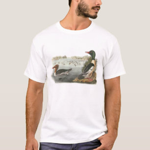 Common Merganser by Audubon T-Shirt
