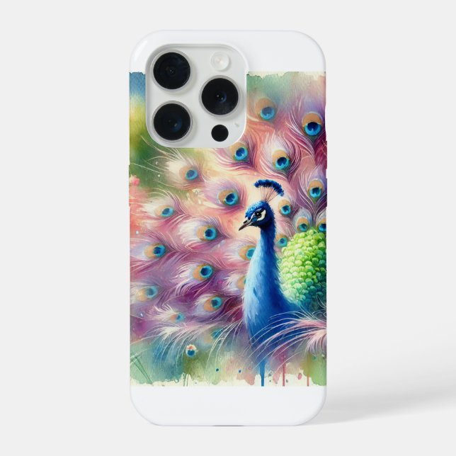Common Peacock 270624AREF122 - Watercolor iPhone Case (Back)