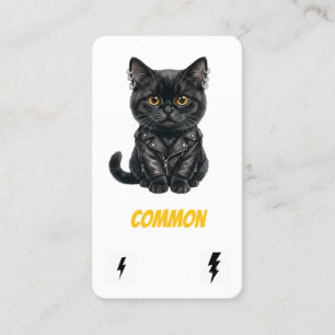 Common Punk Cat-Collector Card-Black Rebel Business Card