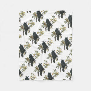 Common Raven by Audubon Fleece Blanket