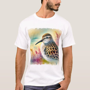 Common Sandpiper 160724AREF232 - Watercolor T-Shirt