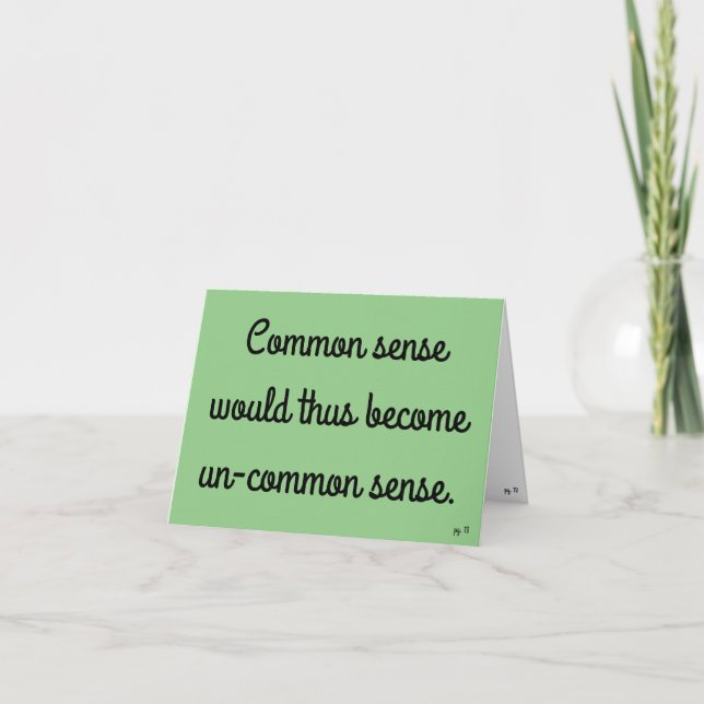 Common Sense - Card (Front)