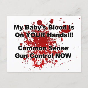 Common Sense Gun Control Now Postcard