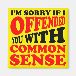 Common Sense Offended You Funny Fridge Magnet