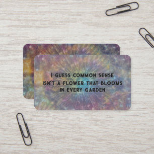 Common Sense Sarcastic Text Business Card
