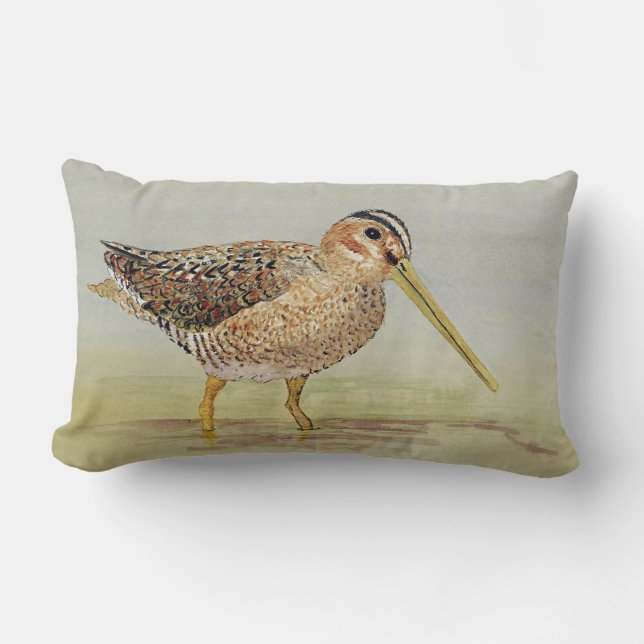 Common Snipe Pillow (Front)