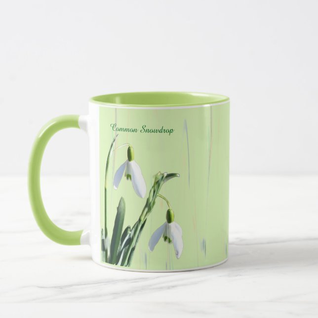 Common Snowdrop Flowers Mug (Left)