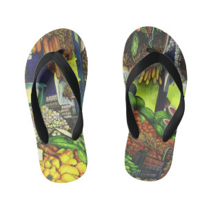 Common Threads of Human Interactions, Budapest Kid's Flip Flops