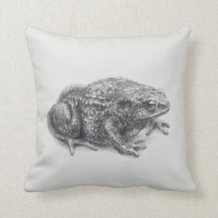 'Common toad (version without name)' Throw Pillow
