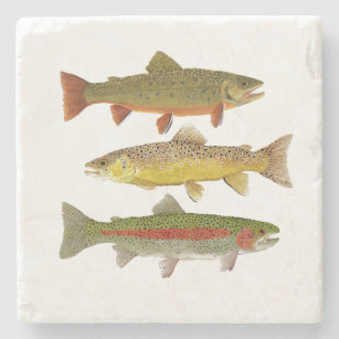 Common Trout Marble Coaster