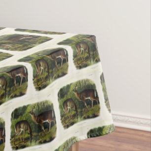 Common (White-tailed) Deer - Audubon's Quadrupeds Tablecloth