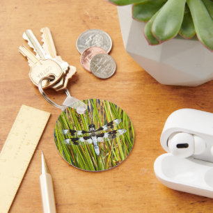 Common Whitetail Dragonfly Photo Keychain
