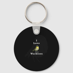 Common Yellowthroat Warbler ”i Love Warblers” Prem Keychain