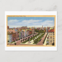 Commonwealth Avenue, Boston, Mass., Vintage Travel