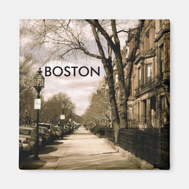 Commonwealth Avenue Neighbourhood (sepia) Magnet (Front)