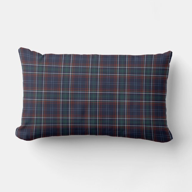 Commonwealth of Massachusetts Tartan Lumbar Pillow (Front)