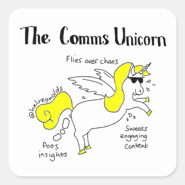 Comms Unicorn sticker (Front)