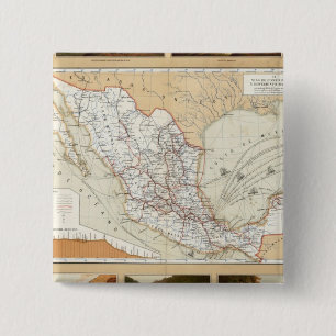 Communication and Transportation of Mexico 2 Inch Square Button