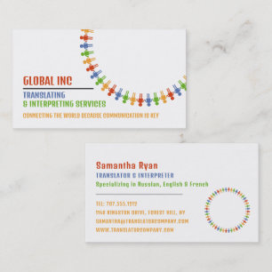 Communication Design, Translator & Interpreter Business Card