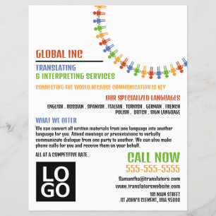 Communication Design, Translator & Interpreter Flyer
