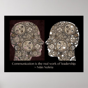 Communication is the real work of leadership poster