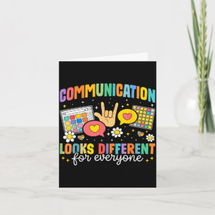 Communication looks different for everyone autism card