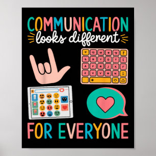 Communication Looks Different For Everyone Autism  Poster