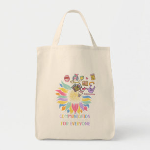 Communication Looks Different For Everyone Sunflow Tote Bag