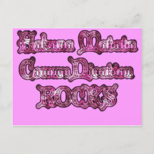 Communication Rocks Pink Hakuna Matata Postcard