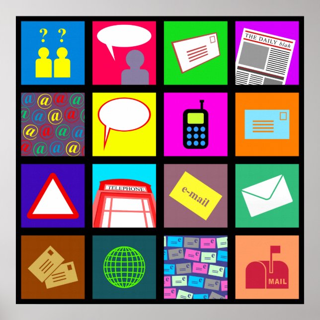 Communication Tile Wallpaper Poster (Front)