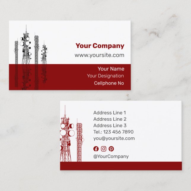 Communication Towers Business Card (Front/Back)