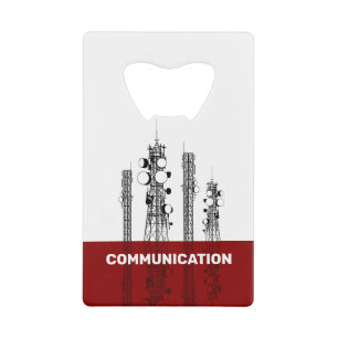 Communication Towers Credit Card Bottle Opener
