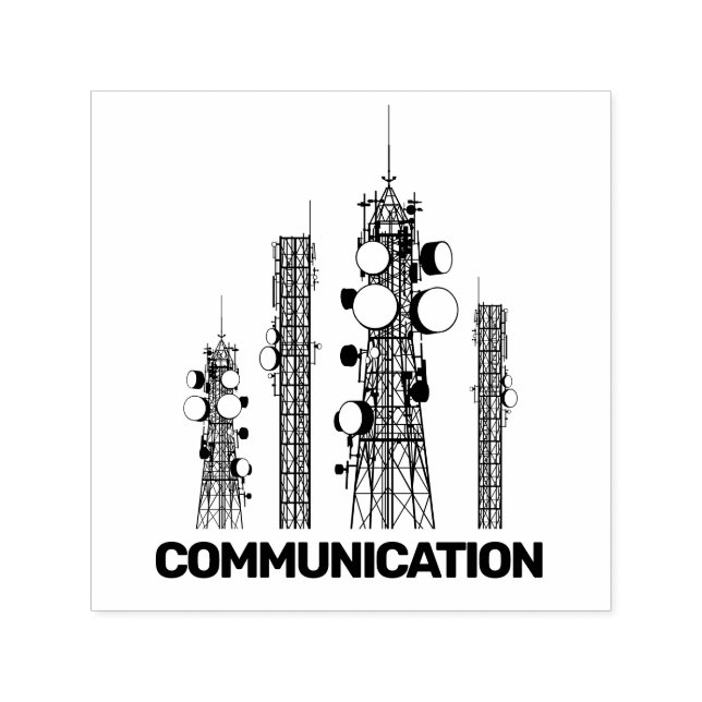 Communication Towers Self-inking Stamp (Design)