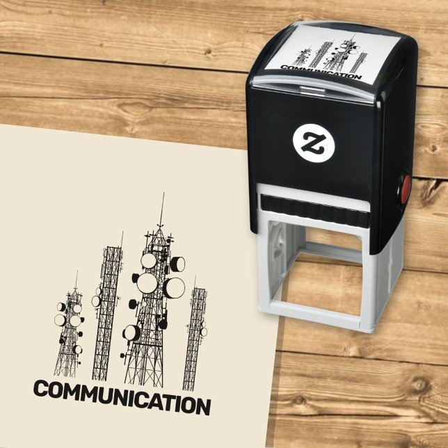 Communication Towers Self-inking Stamp (Creator Uploaded)