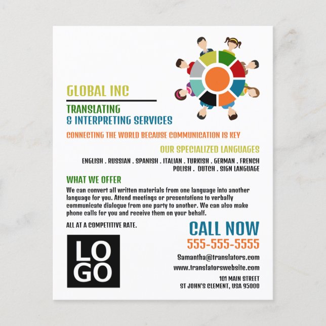 Communication Wheel, Translator & Interpreter Flyer (Front)